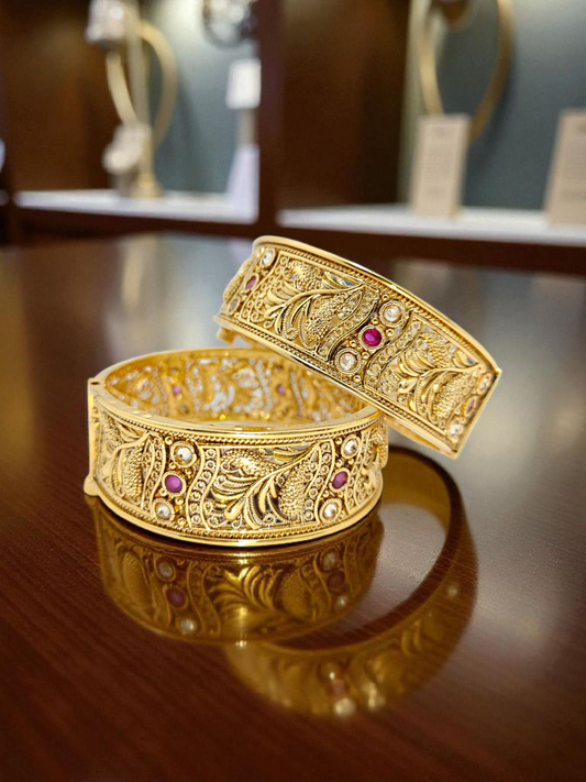 Polki Bangles (adjustable)